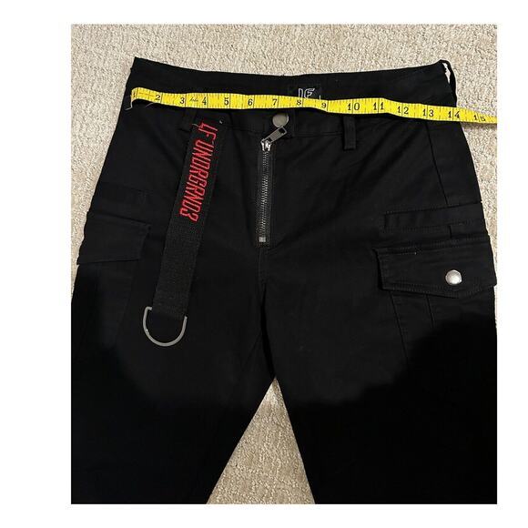 LF The Brand Rare Cargo Pant LF undrgrnd3 size 4 Streetwear Black Red Punk‎ - Picture 2 of 5